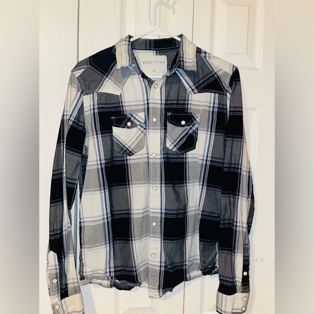 Men’s Small Pearl Snap Long Sleeve